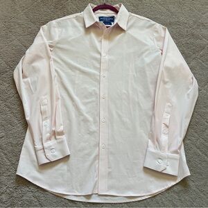 Mizzen+Main Pink Trim Fit Button Down Dress Shirt Men’s Size XL
